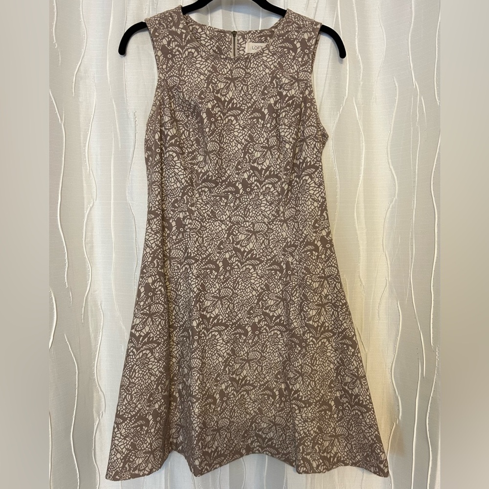 Loft sleeveless A-line dress, Size 4